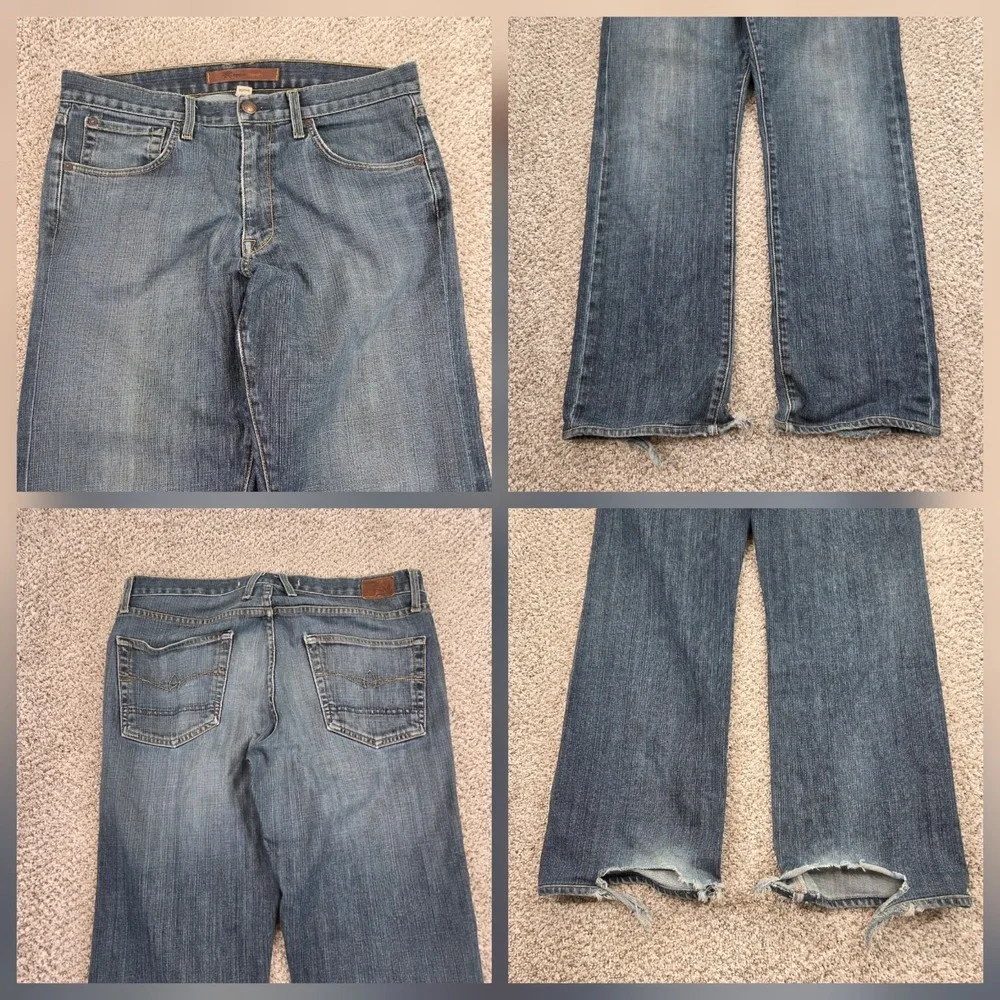 AGAVE Men's Jeans Size 34 (Fits 35x30.5) Relaxed Straight WATERMAN Distressed